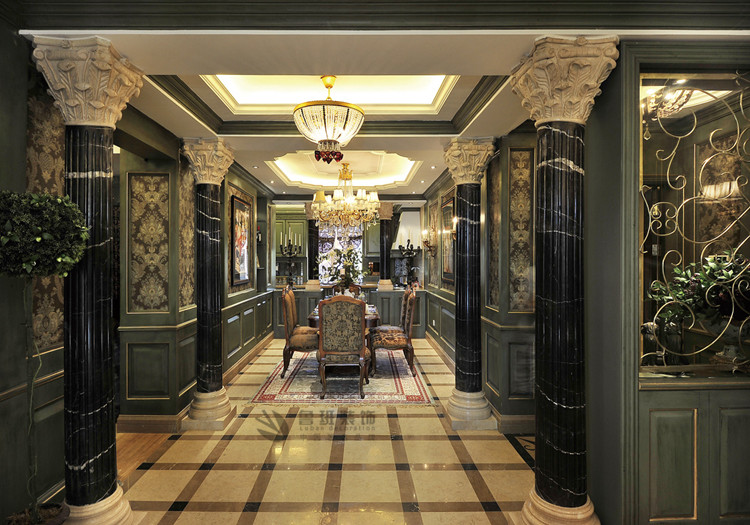 曲江公(gōng)館美式200平米四居室李建明主筆(bǐ)——餐廳設計效果圖