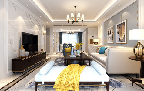 龍湖(hú)香醍漫步170平米美式輕奢風設計